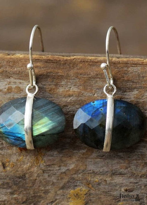 Boho Earrings, Dangle Earrings, Lapis